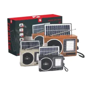 Radio portátil AM FM SW con panel solar - Mantente informado durante apagones