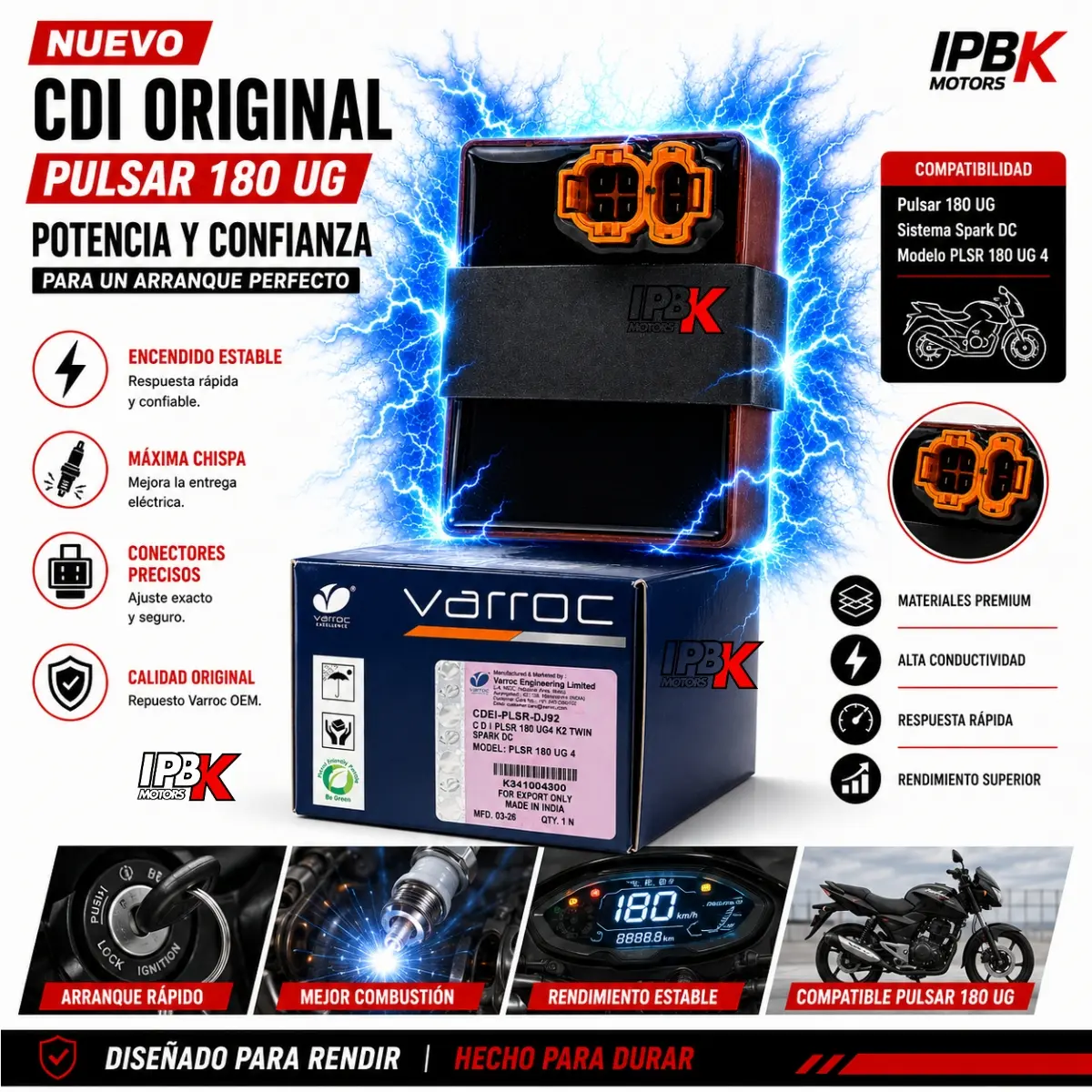 Cdi Varroc Pulsar 180 Ug Encendido Estab