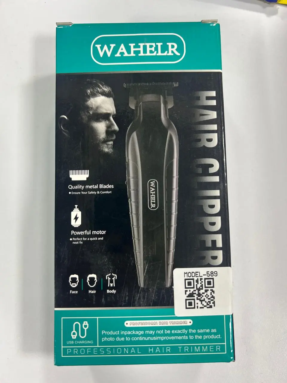 Cortapelos profesional Wahelr Modelo 589 con carga USB - Logra cortes precisos y profesionales en casa