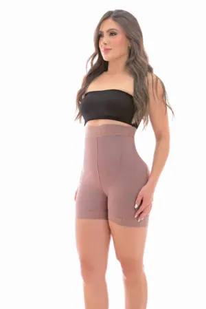Faja short moldeadora de tiro alto con doble refuerzo abdominal - Controla tu figura y define la cintura de forma discreta
