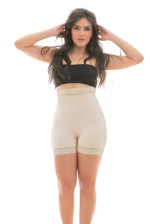Faja short moldeadora de tiro alto con cremallera - Modela tu figura y reduce el abdomen firmemente