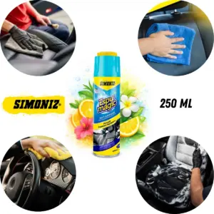Set x2 Espuma limpiadora multiusos para autos Simoniz 250 ml - Remueve manchas profundas y neutraliza malos olores