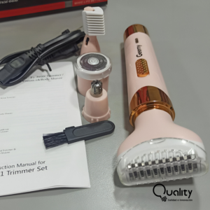 Depilador eléctrico 4 en 1 Geemy para mujer con cabezales intercambiables - elimina el vello corporal con total suavidad y precisión