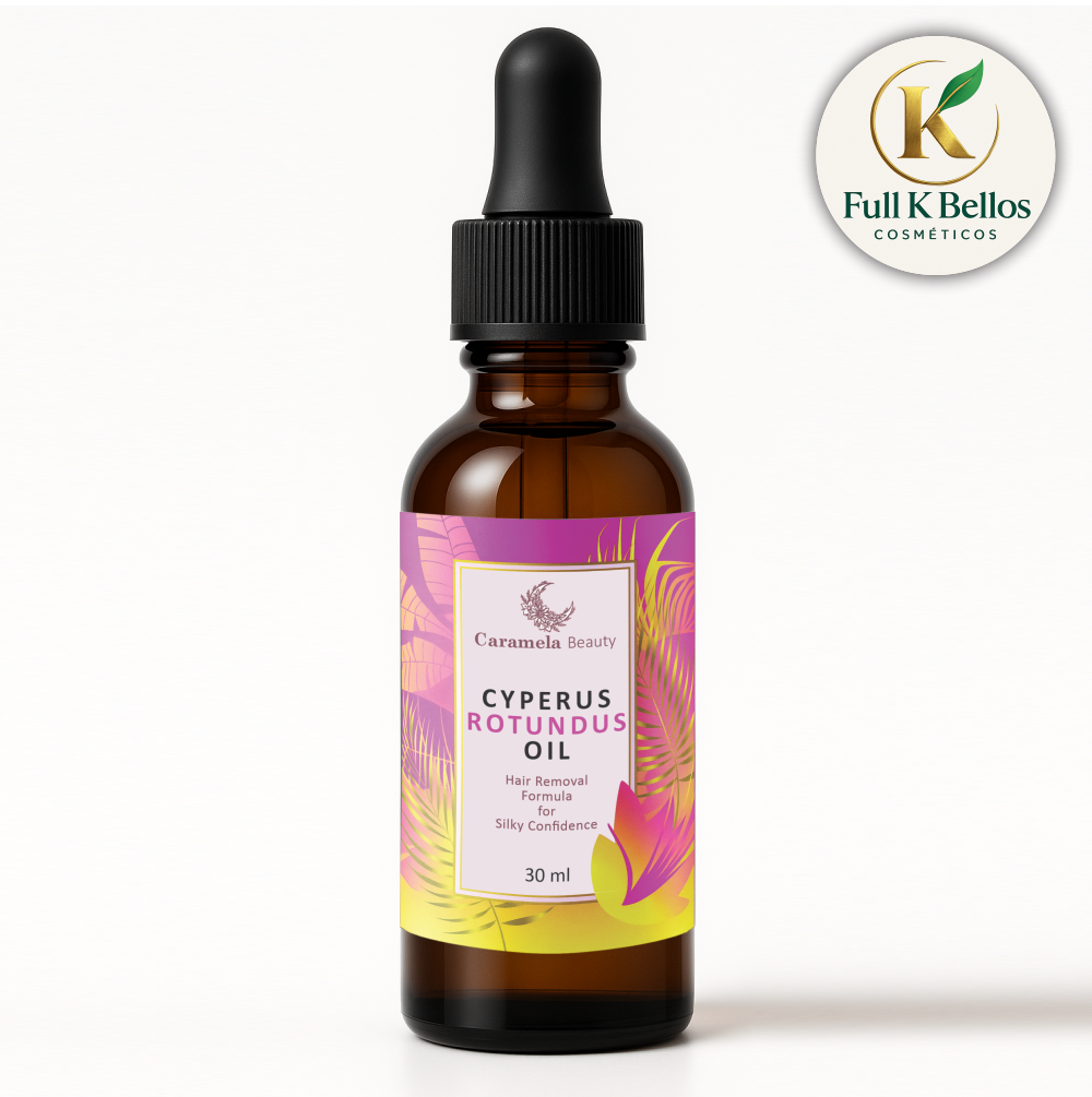 Set x2 Aceite corporal de Cyperus Rotundus Caramela Beauty 30 ml - Reduce el vello corporal mientras hidrata tu piel