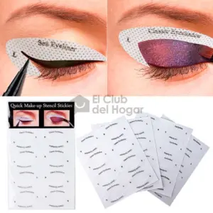 Set x3 Estencil Plantilla Delineador Adhesivo para Ojos - Logras un maquillaje simétrico y profesional en segundos sin errores