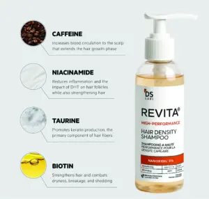 Set x2 Shampoo Anticaída Revita 120 ml DS Laboratories - Fortalece la densidad capilar y previene la pérdida desde la raíz