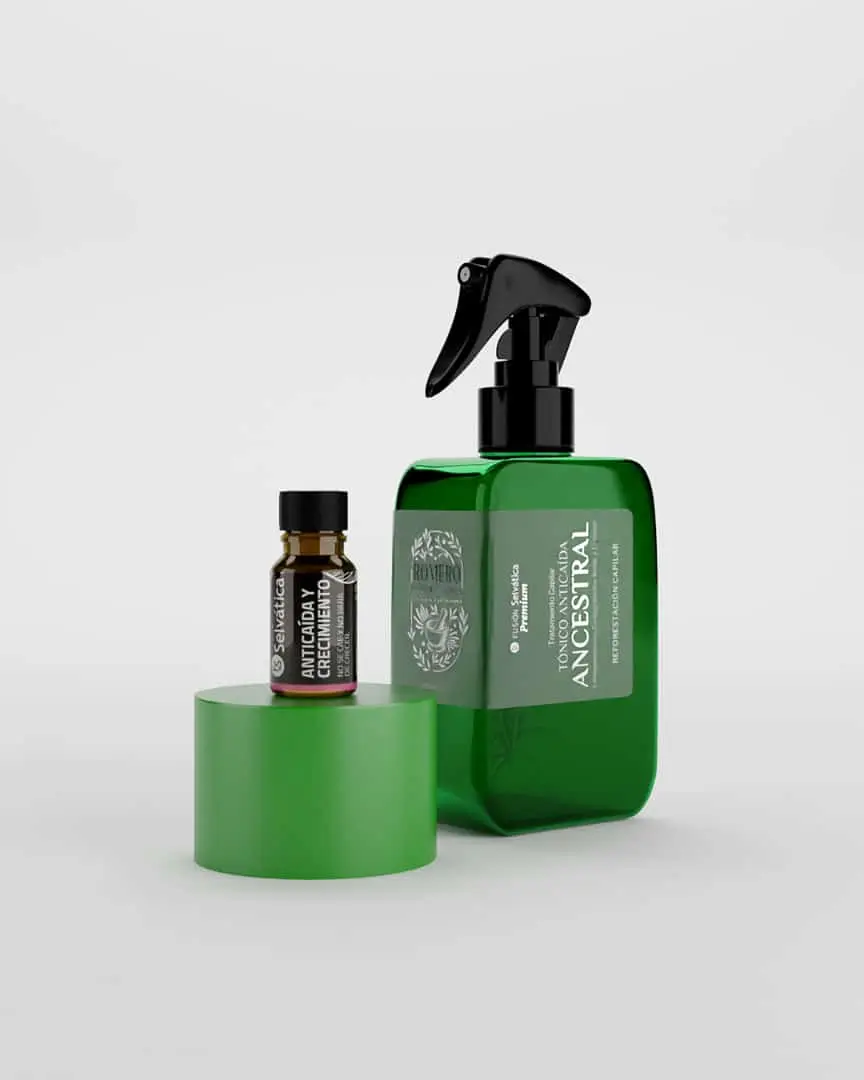 Tratamiento capilar anticaída con tónico ancestral y extractos botánicos - Fortalece tu cabello desde la raíz y estimula el crecimiento saludable