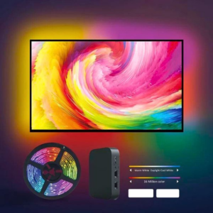 Cinta LED para TV con Módulo HDMI Sincronización Inteligente - Crea una experiencia visual inmersiva en tus películas y juegos