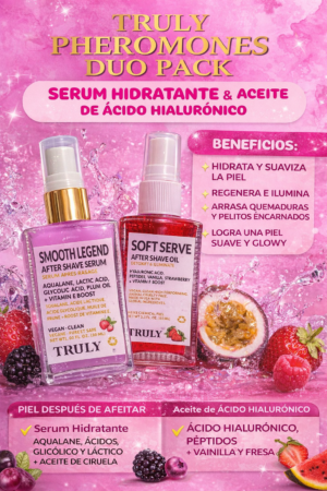 Dúo Pack Truly Sérum y Aceite Corporal con Ácido Hialurónico - Calma la irritación y previene vellos encarnados