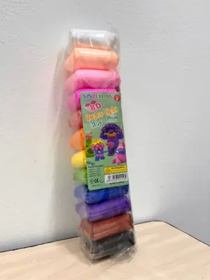 Set x2 Masa moldeable Super Light Clay de 12 colores - Desarrolla la creatividad infantil sin ensuciar