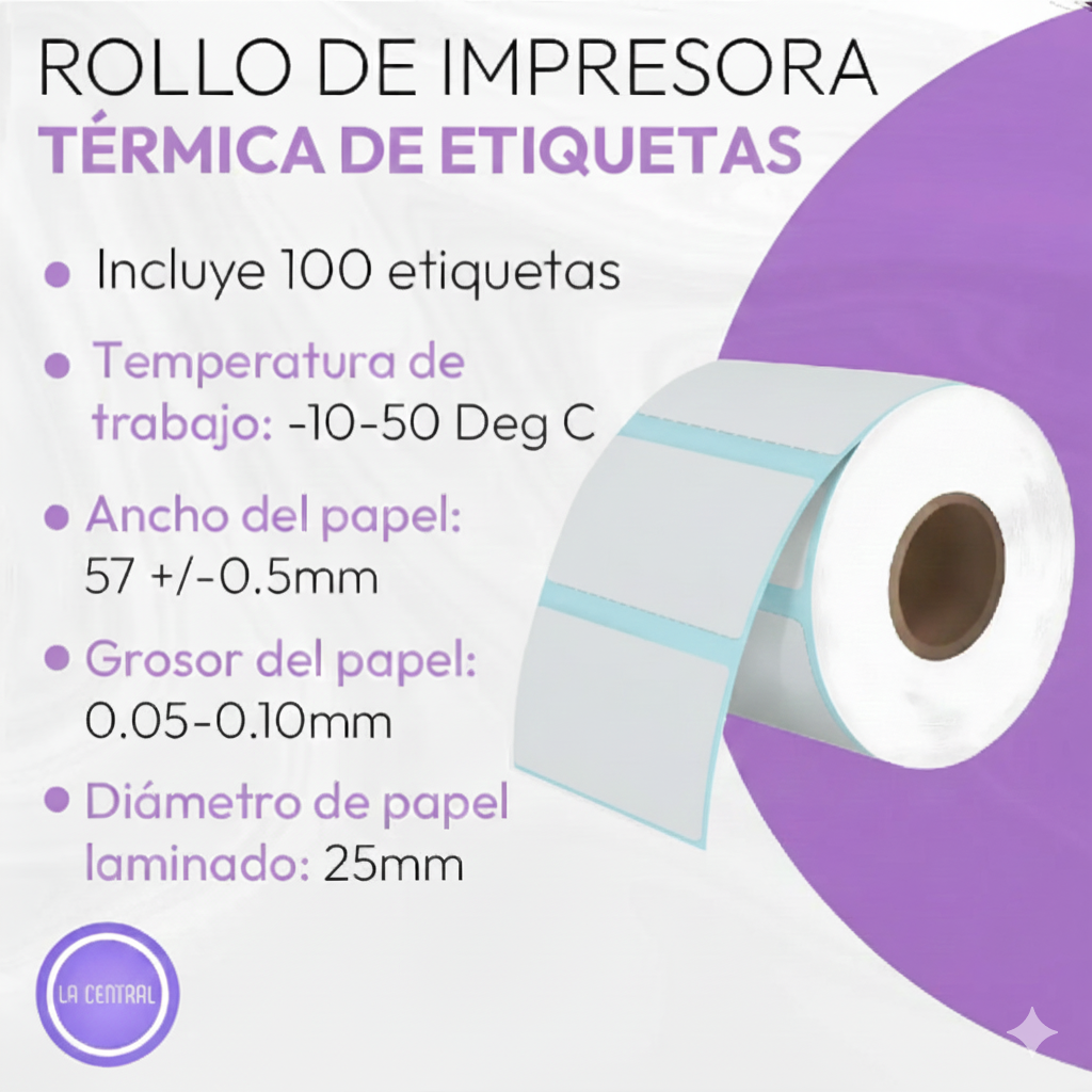 Rollo Etiqueta 50Mm X 30Mm (X5 Rollos) - Imagen 2