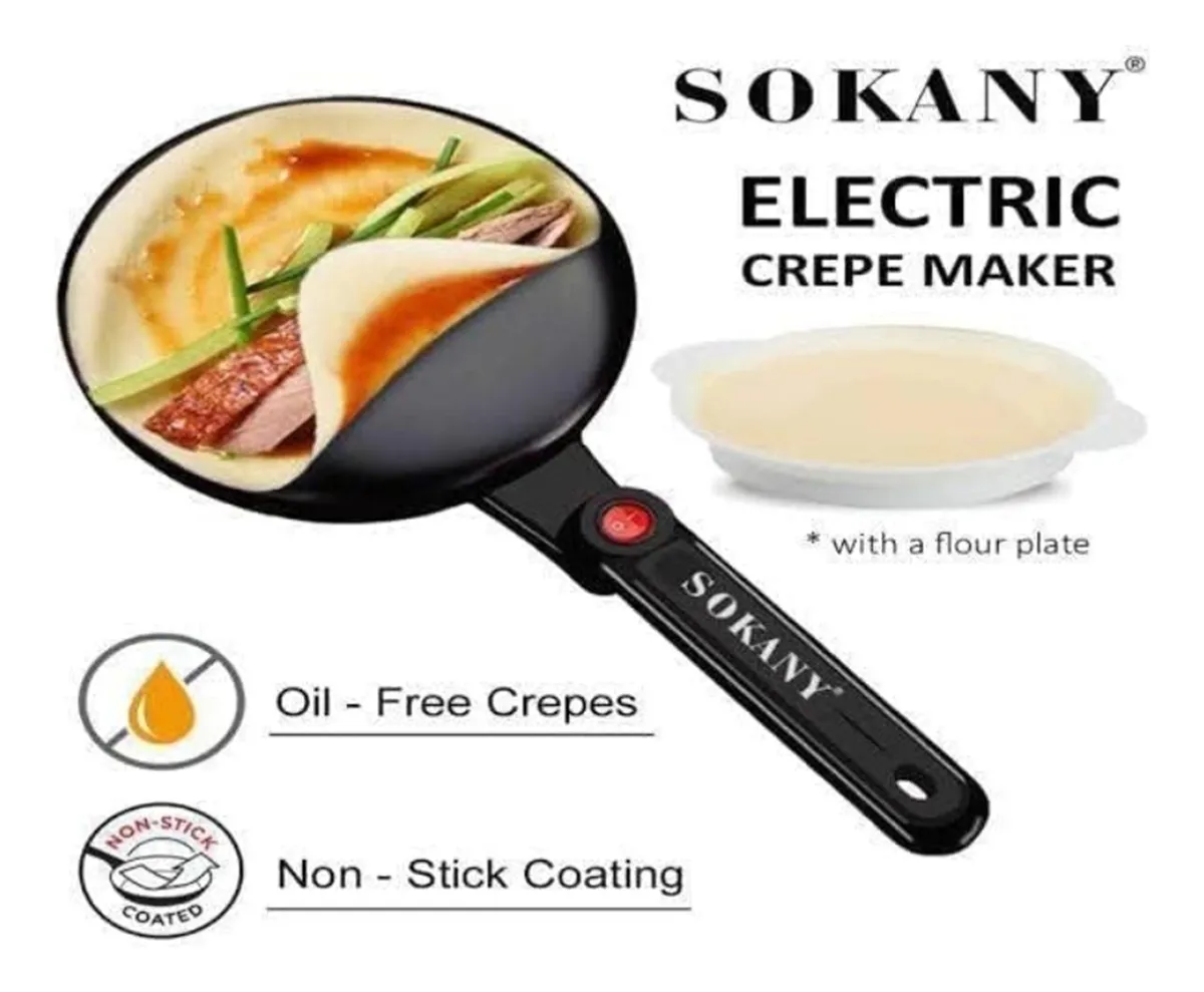 Sarten Maquina Wafles Crepes Sokany - Imagen 3