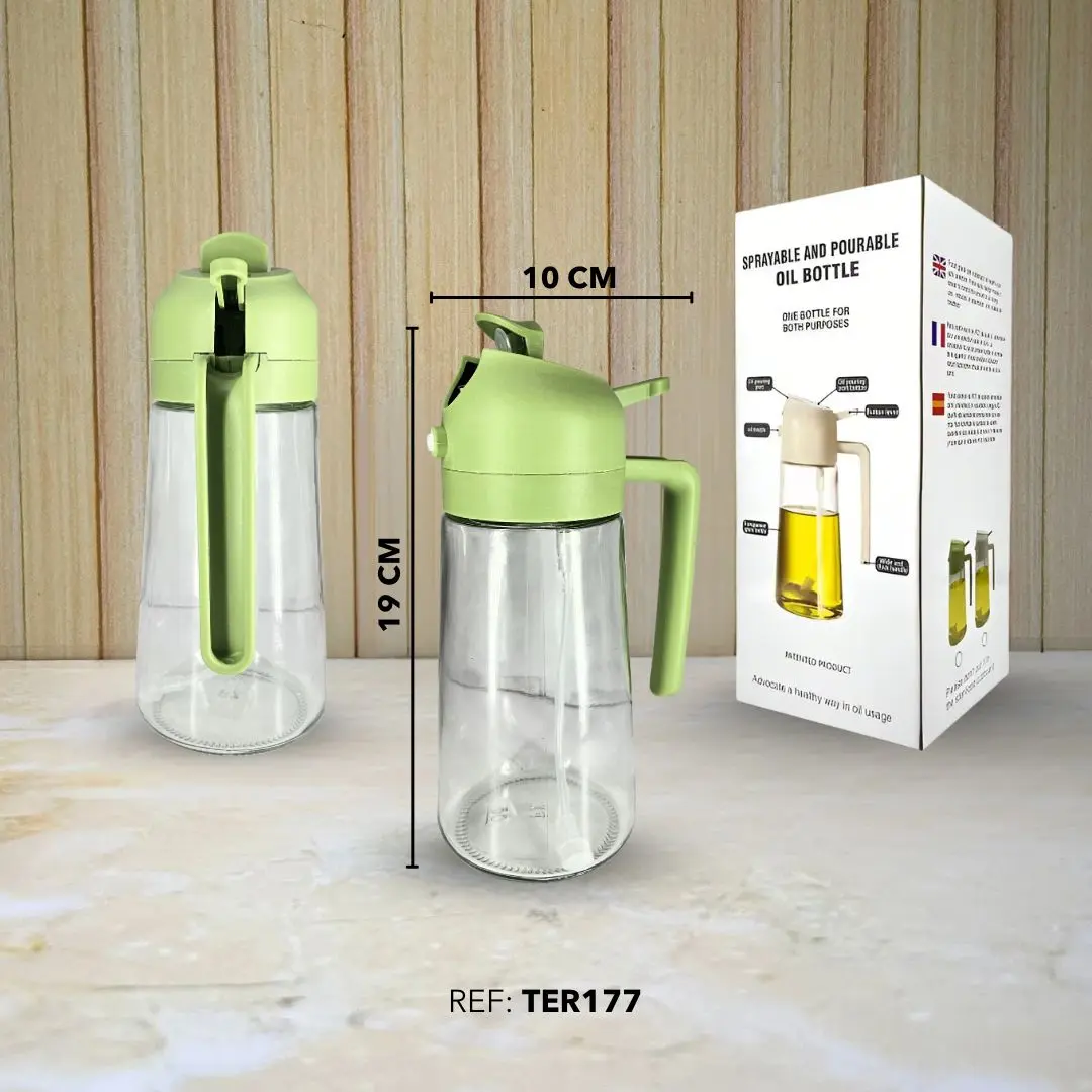 Aceitero de Riego y Spray Dispensador Dual para Cocina - Controla las calorías mientras cocinas tus alimentos favoritos - Imagen 2
