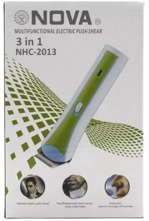 Set x2 Máquina de afeitar y cortar pelo inalámbrica Nova 3 en 1 - Protege la piel sensible mientras consigues cortes precisos