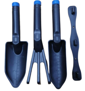Set x2 Kit de Jardinería Plástico Tiburon con Medidor de Profundidad - Facilita el trasplante preciso de tus plantas y flores