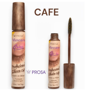 Máscara de pestañas Prosa café a prueba de agua con cepillo de silicona - Define tu mirada de forma natural sin grumos