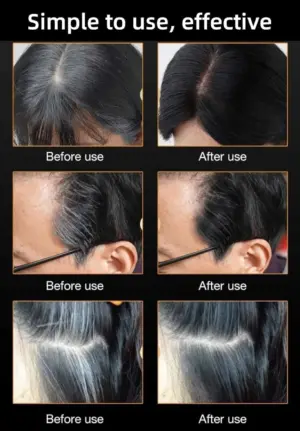 Tinte temporal para canas con aplicador tipo peine - Cubre las raíces grises al instante con acabado natural