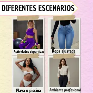 Set x2 Almohadilla correctora de silicona para ropa ajustada - Elimina marcas visibles y garantiza total discreción
