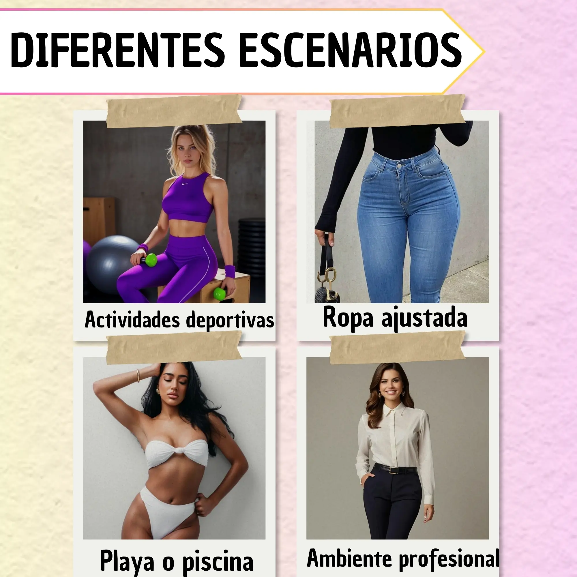 Almohadilla correctora de silicona para ropa ajustada color transparente, ideal para eliminar marcas visibles y garantizar discreción.