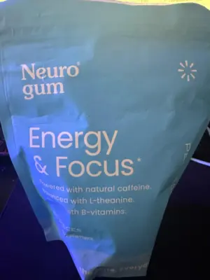 Goma de mascar nootrópica Neuro Gum con cafeína natural y menta - estimula tu concentración mental y potencia tu energía diaria