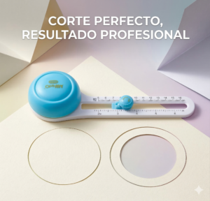 Set x2 Cortadora circular de precisión ajustable para papel y cartulina - Consigue cortes milimétricos exactos sin esfuerzo