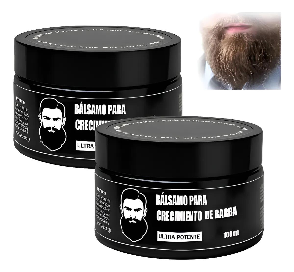 Bálsamo para Crecimiento de Barba Apolo 20% Set x2 - Estimula los folículos y aumenta la densidad capilar