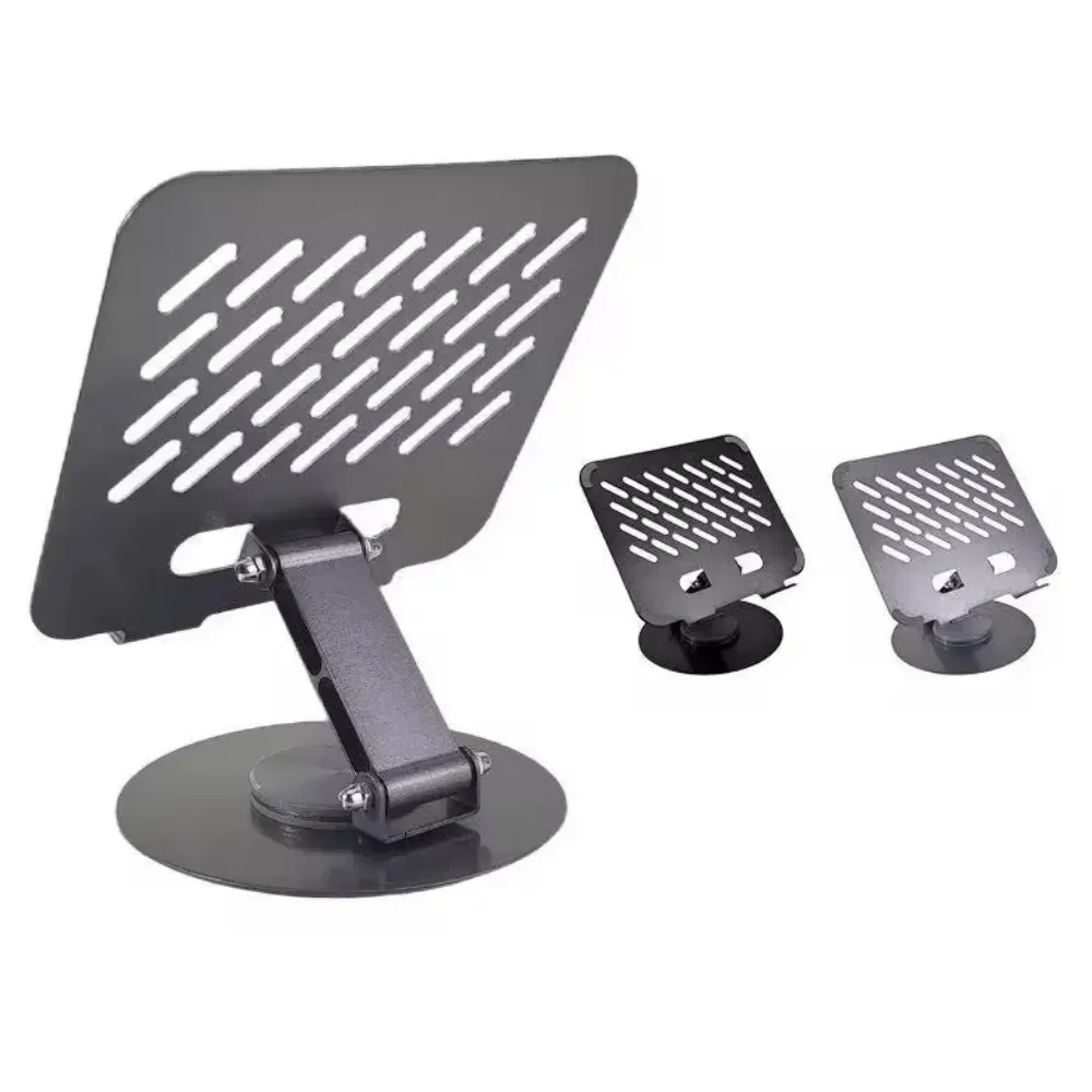 Set x2 Base para tablet metálica giratoria de 360 grados - Mejora tu postura y visualiza la pantalla con comodidad - Imagen 2