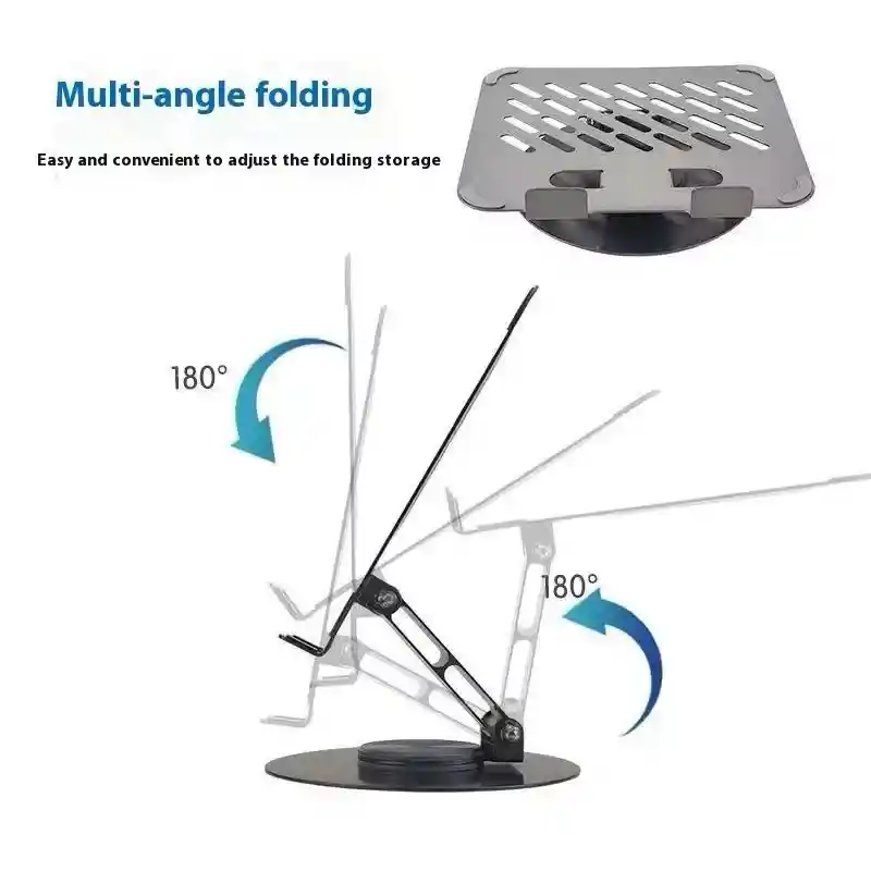 Set x2 Base para tablet metálica giratoria de 360 grados - Mejora tu postura y visualiza la pantalla con comodidad - Imagen 4