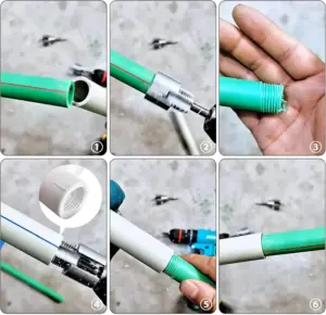 Herramienta de roscado para tubos PVC y PPR de 1/2 y 3/4 pulgadas - Fabrica roscas precisas y sin fugas con tu taladro