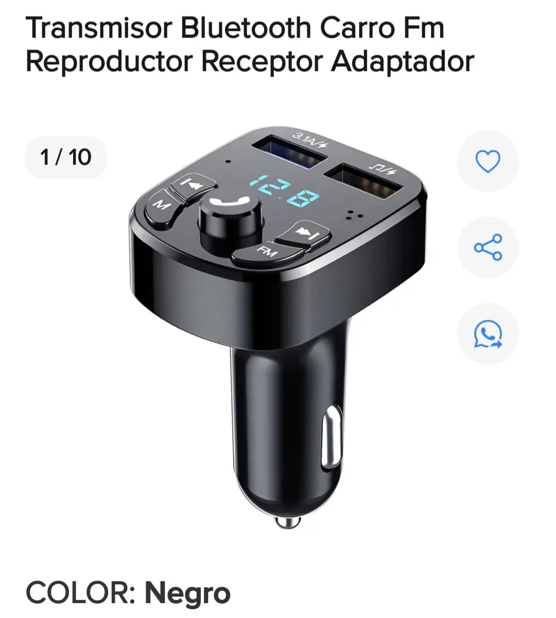 Set x2 Transmisor FM Bluetooth para carro con manos libres y doble USB - Actualiza el sonido de tu vehículo y carga tus dispositivos