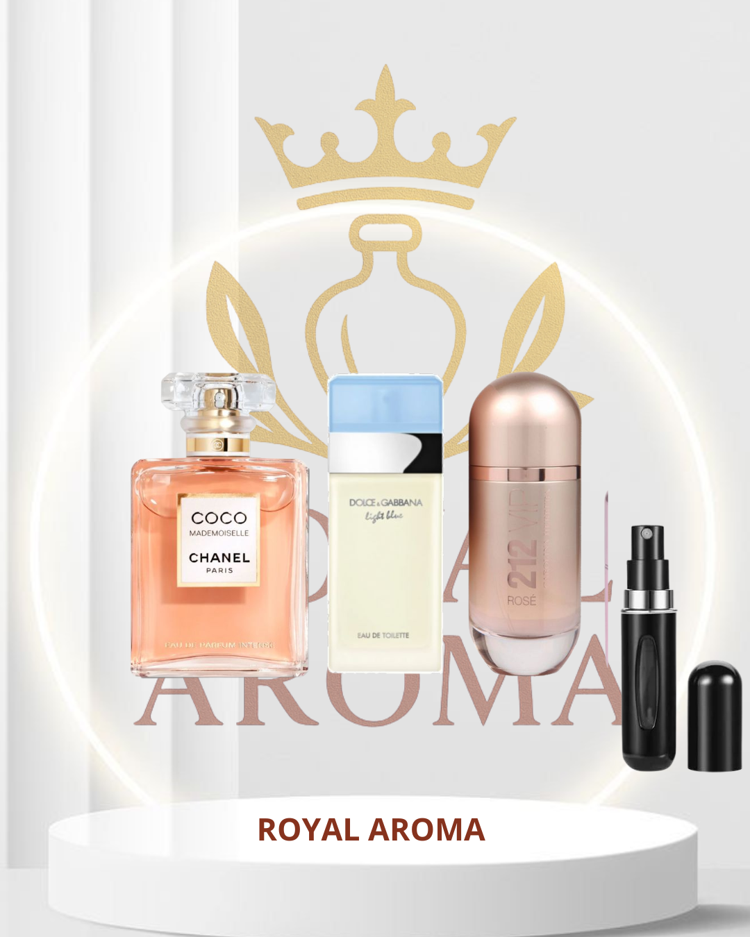 Set de Perfumes Royal Aroma Inspirados en Light Blue Coco y 212 Rosé - Disfruta fragancias sofisticadas cada día