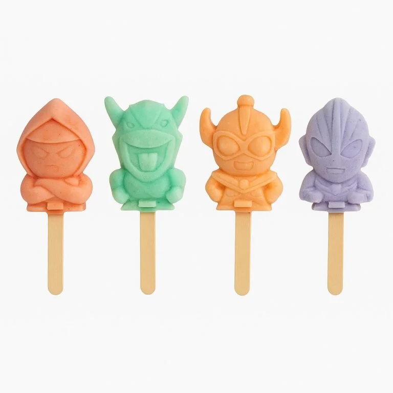 Set x2 Molde de silicona para helados con figuras animadas y palitos integrados - Prepara postres saludables y divertidos fácilmente en casa - Imagen 4