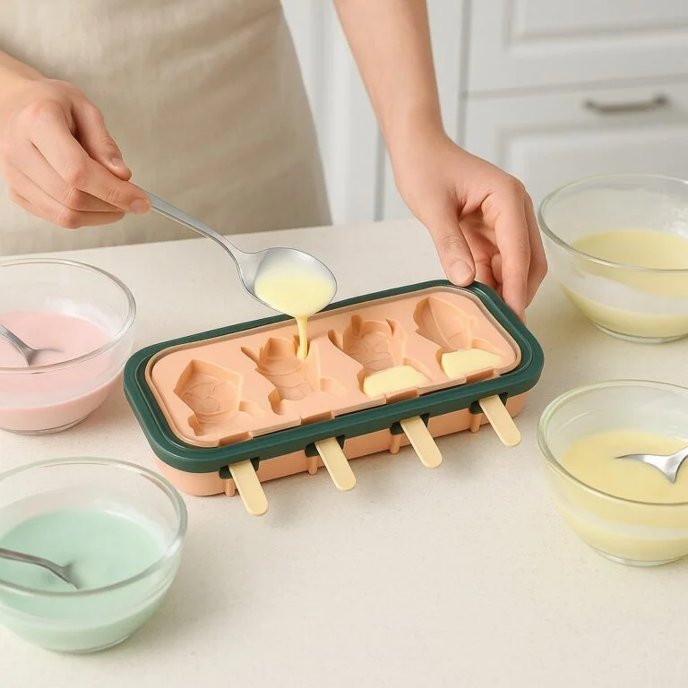 Set x2 Molde de silicona para helados con figuras animadas y palitos integrados - Prepara postres saludables y divertidos fácilmente en casa - Imagen 3