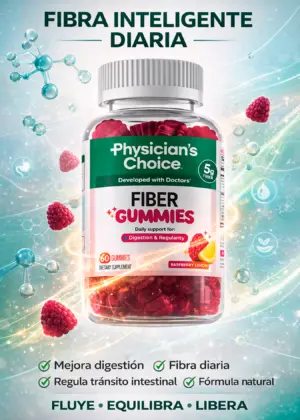Set x2 Gomitas de fibra prebiótica con raíz de achicoria y sabor a frambuesa - Mejoran tu salud digestiva y apoyan la regularidad intestinal