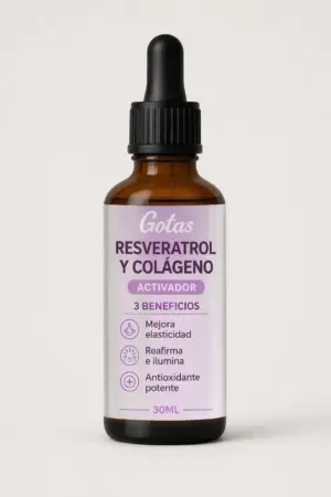 Set x2 Sistema Dual Gomas Resveratrol y Gotas de Colágeno para Piel - Activa la elasticidad cutánea y reduce el estrés oxidativo