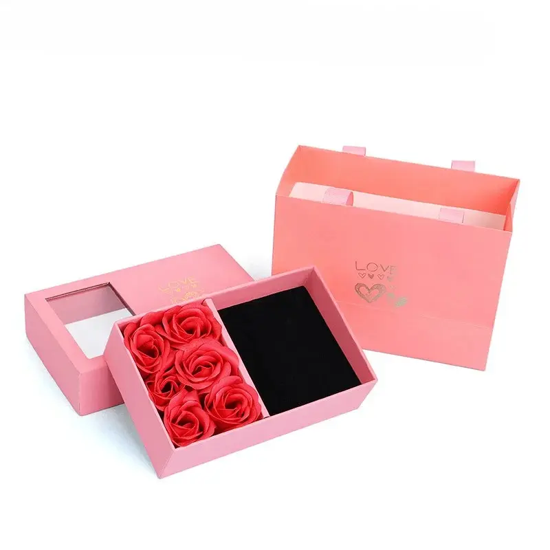 Caja de Lujo Flores Rosas Eternas X - Imagen 3