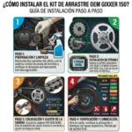 Kit Arrastre Completo Oem Moto Gixxer150