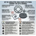 Kit Arrastre Completo Oem Moto Gixxer150 - Imagen 2