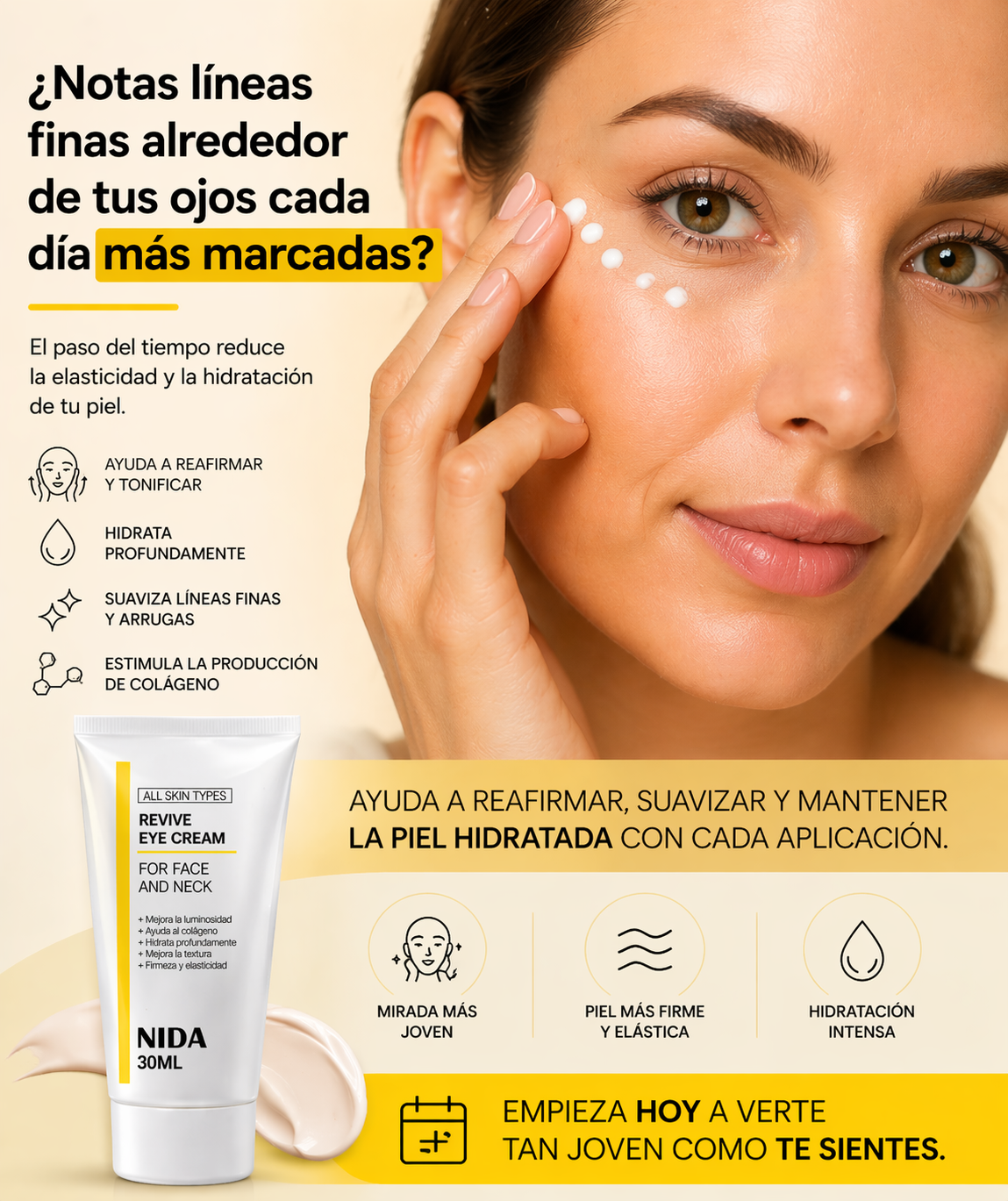 Crema Revive Nida para Ojeras y Bolsas - Imagen 4