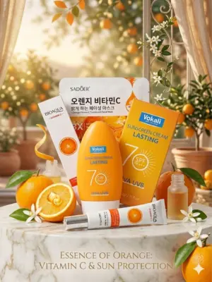Combo facial de vitamina C con bloqueador solar y contorno de ojos - Protege e hidrata tu piel todos los días