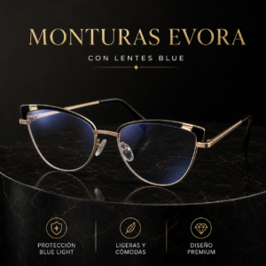 Montura Évora unisex de diseño ligero y versátil - eleva tu estilo diario con máxima comodidad visual