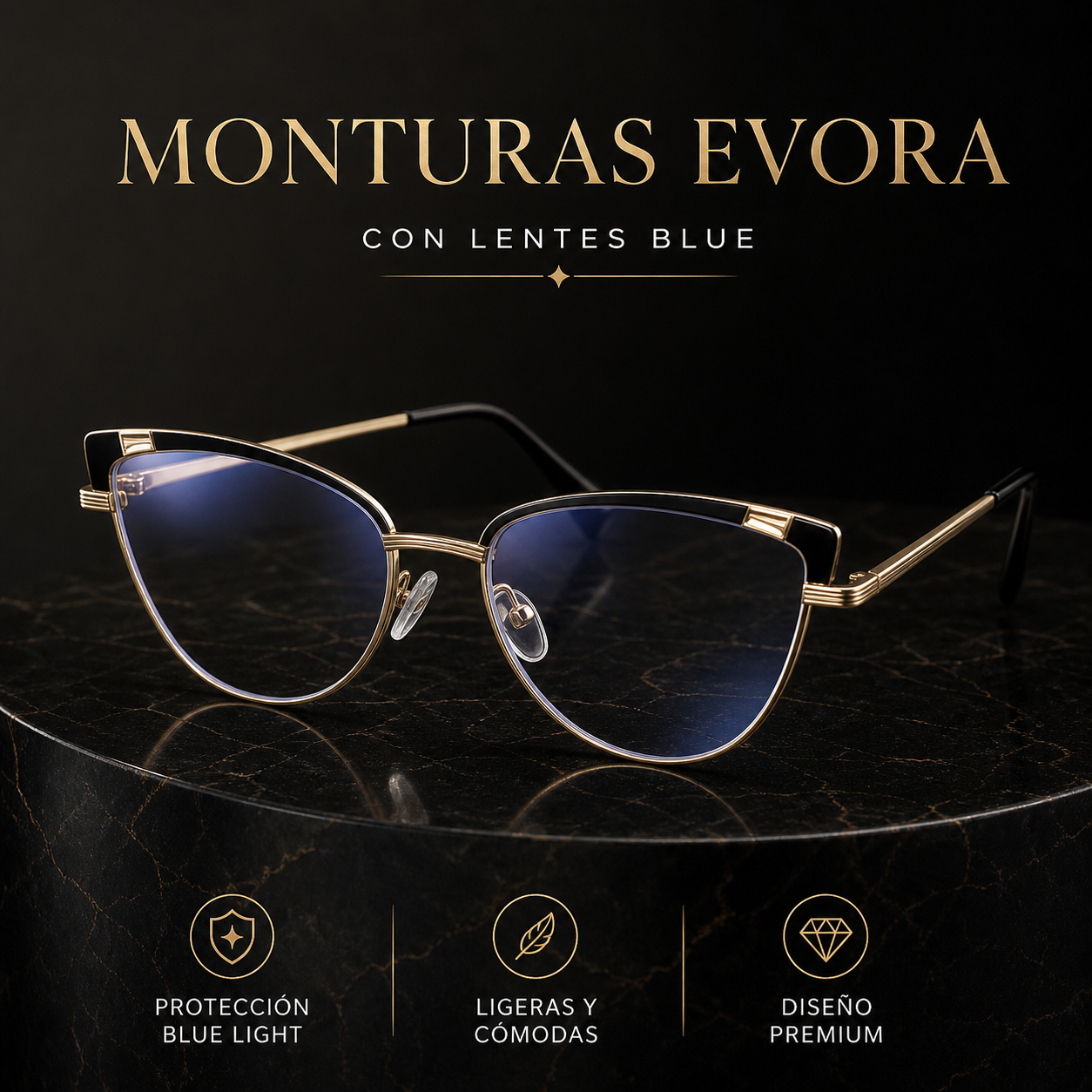 Montura Évora unisex de diseño ligero y versátil - eleva tu estilo diario con máxima comodidad visual