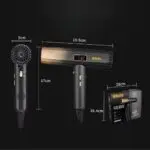 Secador de pelo profesional Wmark NG-9106 con motor digital - Protege tu cabello y reduce el tiempo de secado - Imagen 3