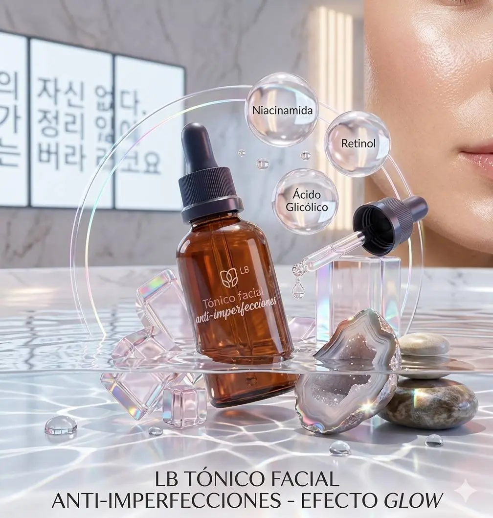 Tónico Facial Anti-Imperfecciones con Efecto Glow - Mejora la apariencia de tu piel y consigue un rostro uniforme