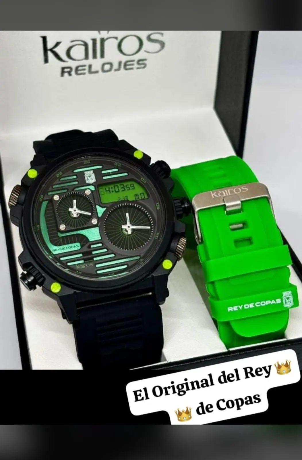 Reloj Cronógrafo Atlético Nacional Kairos Edición Especial - Demuestra tu pasión verdolaga todos los días