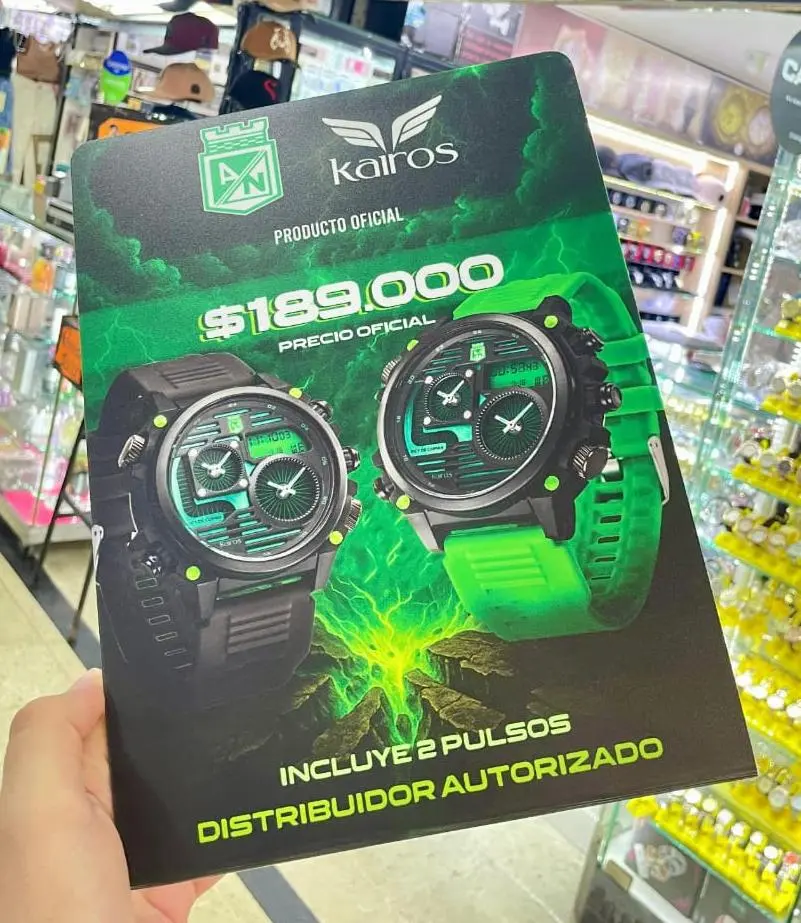 Reloj Cronógrafo Atlético Nacional Kairos Edición Especial - Demuestra tu pasión verdolaga todos los días