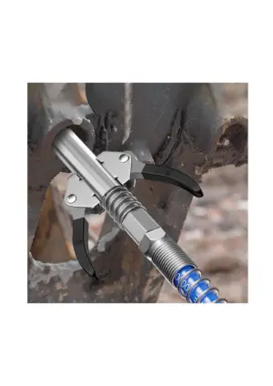 Set x2 Pistola engrasadora universal con acople rápido de 6 mordazas - lubrica maquinaria automotriz e industrial sin derrames