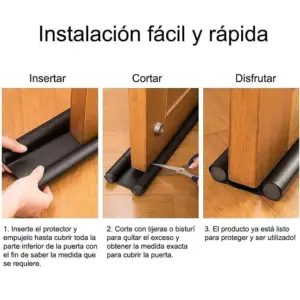 Tapón protector para puerta de doble rollo 100 cm - Bloquea corrientes de aire y polvo eficazmente