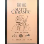 Protector de pantalla cerámico mate 9D para iPad Air 10.9 pulgadas, con diseño gamer, acabado antirreflejo y alta resistencia a impactos.