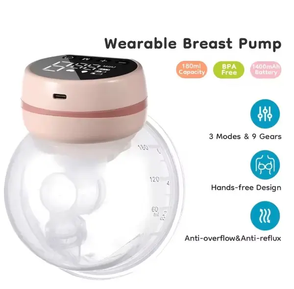 Extractor de leche materno inalambrico portatil - permite extraer leche de forma comoda y discreta mientras realizas multiples tareas